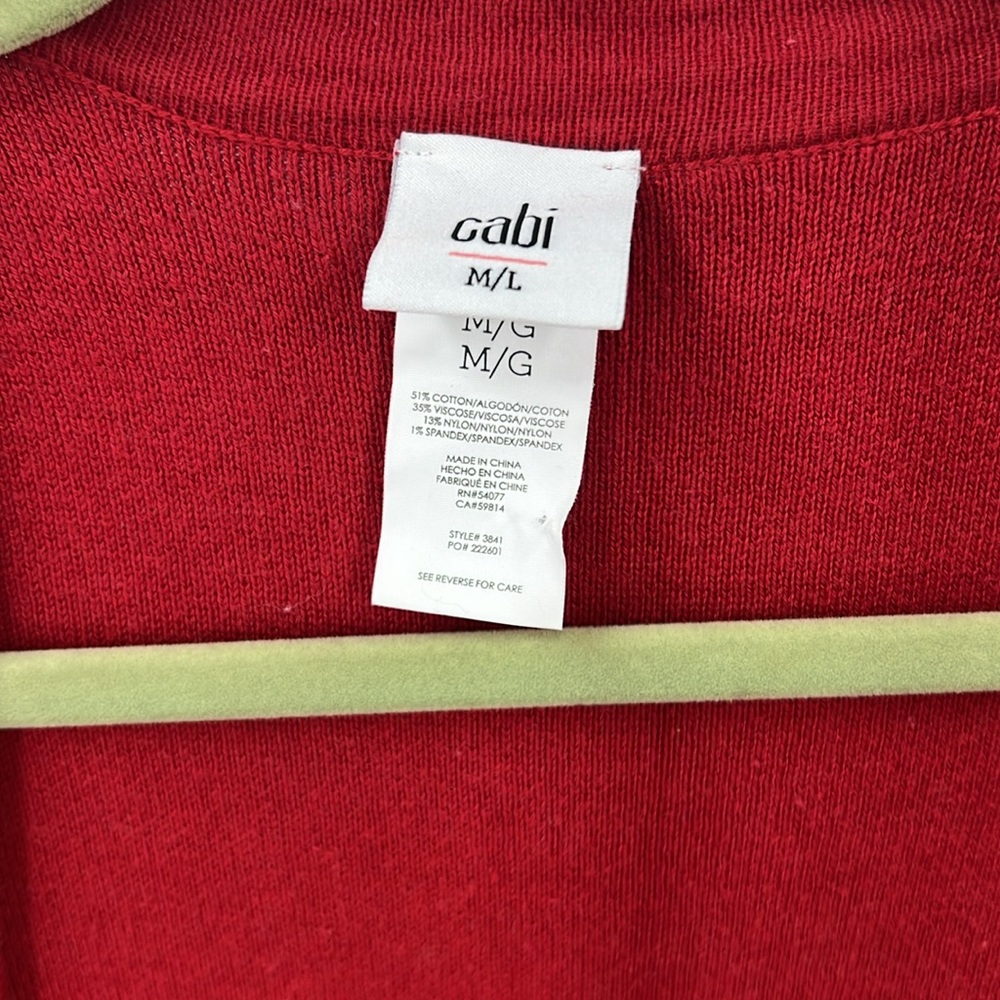 Cabi Cotton Blend Color Block Open Front Poncho W… - image 3